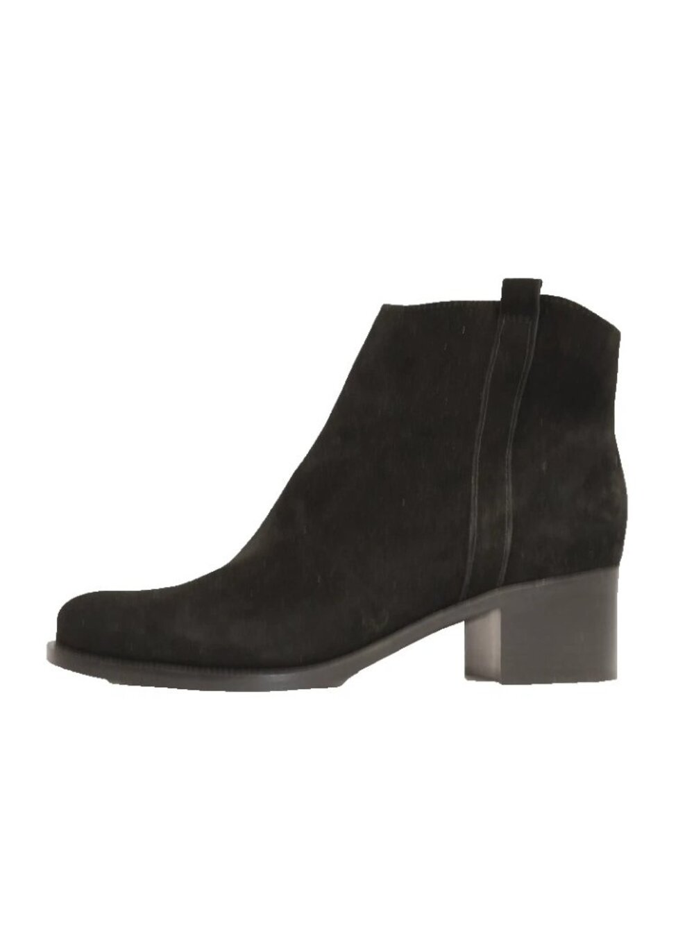 New! La Canadienne Presley Size 8 M Black Suede Waterproof Zip Booties DD550